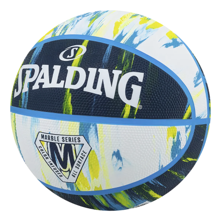 Spalding Basketball Rubber Marble Series Navy-Volt (Size 7)