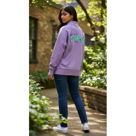 Sudadera Niña Champion Graphic Logo Full Zip "purple"