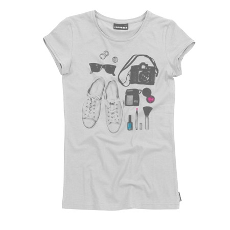 Converse Camiseta T-Collage (blanco)