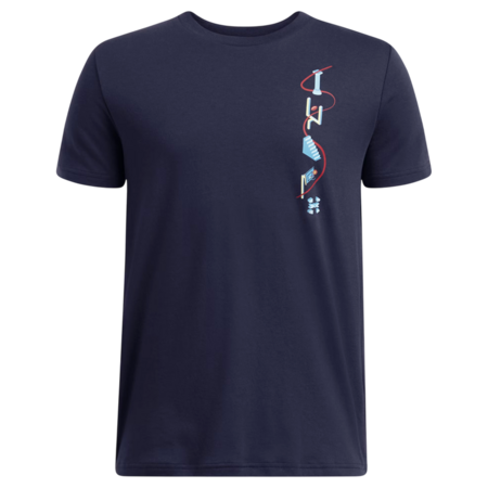 UA Boys´ UA Portal Logo Short Sleeve "Midnight Navy-Ether Blue"