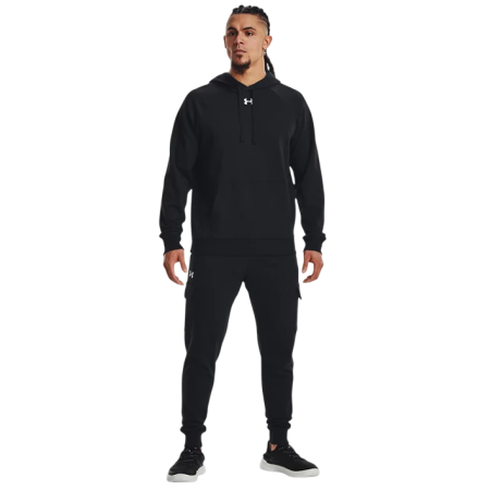 UA Men´s Rival Fleece Hoodie "Black-White"