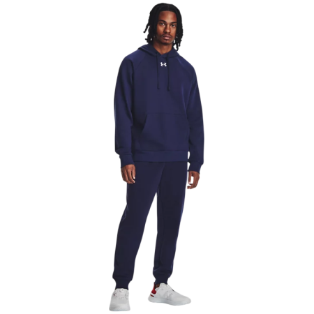 UA Men´s Rival Fleece Hoodie "Midnight Navy-White"