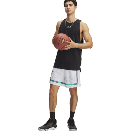 UA Men's Zone Pro 7" Mesh Shorts Printed "White"