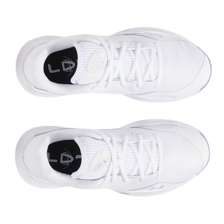 UA Unisex Lockdown 7 Low "White-Metallic Silver"