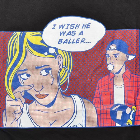 K1X Camiseta wünschte, er sei ein Baller (Negro/Rojo)