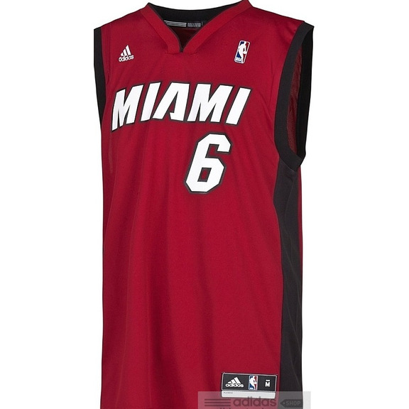 Adidas Hemd Replica Lebron James Miami (gebaut/schwarz)