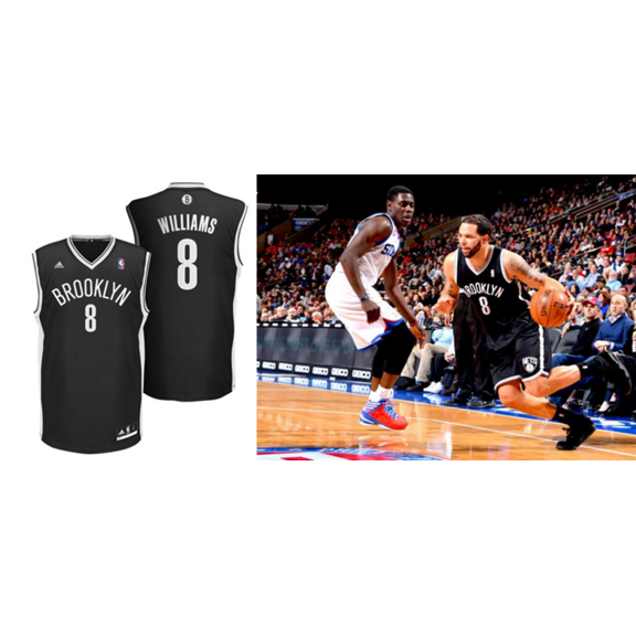Adidas Camiseta Réplica Deron Willians Netze (schwarz/weiß)