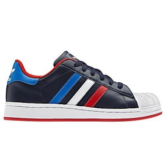 Adidas Superstar 2 J (marin/weiß/blau/rot)