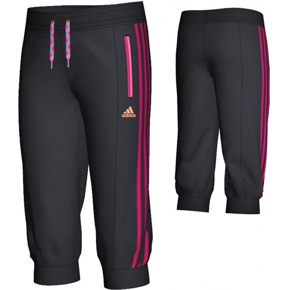 Adidas Pant 3/4 Und Mädchen erfunden (schwarz/rosaintens)