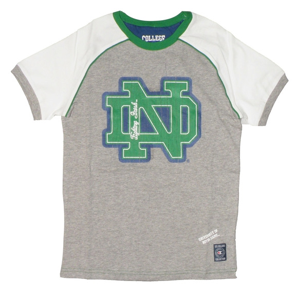 Champion Camiseta Niño Universität von Notre Dame (gris/blanco)