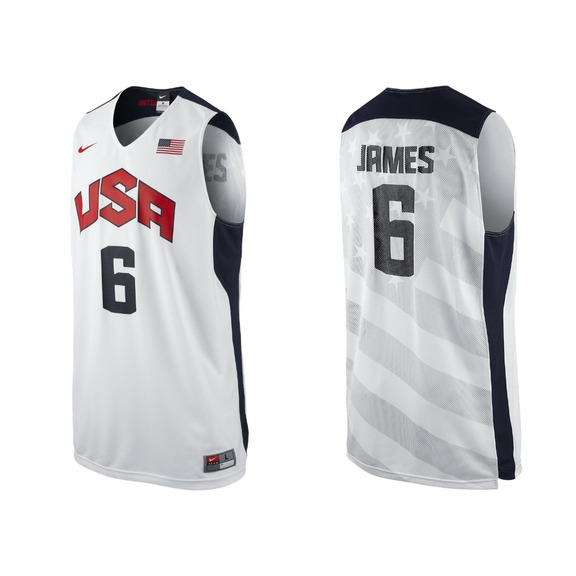 Nike Replica Lebron James "USA" (100/blanco/navy/rojo)