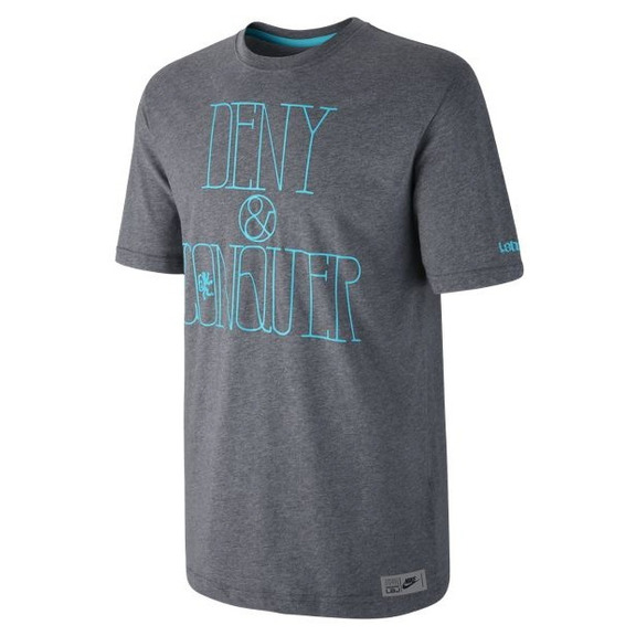 LeBron Deny & Conquer Camiseta (091/gris/azul)