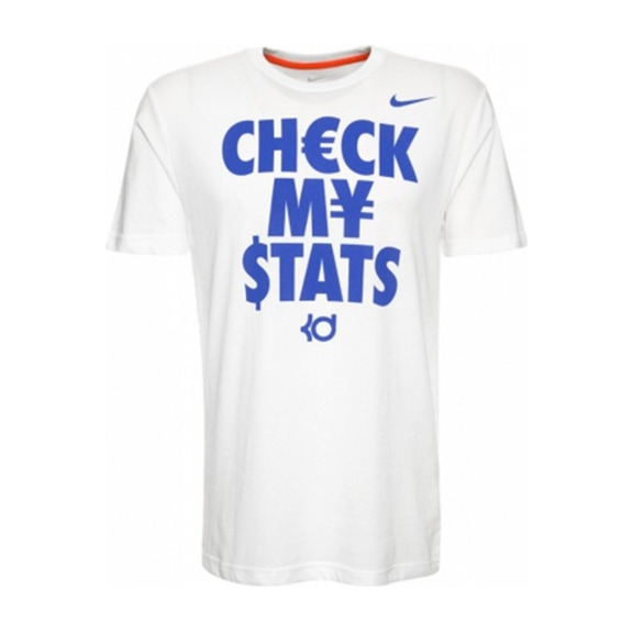 KD von Camiseta "Check My Stats" (100/blanco/azul)
