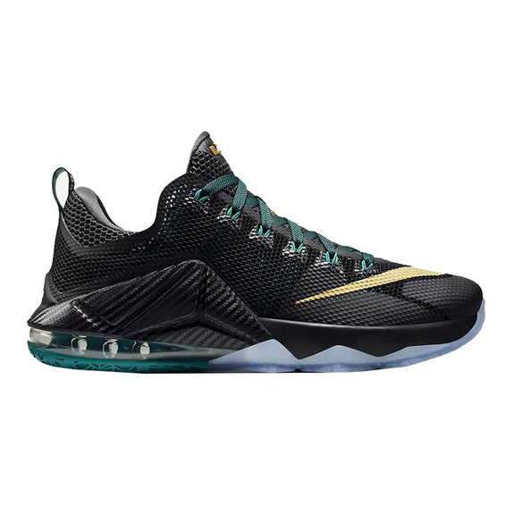 Lebron XII Low "SVSM" (070/negro/metalic gold/radant esmeralda)