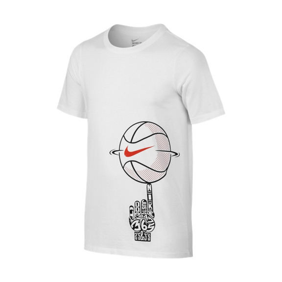 Nike Camiseta Niñ@ Spinning Ball (100/weiß)