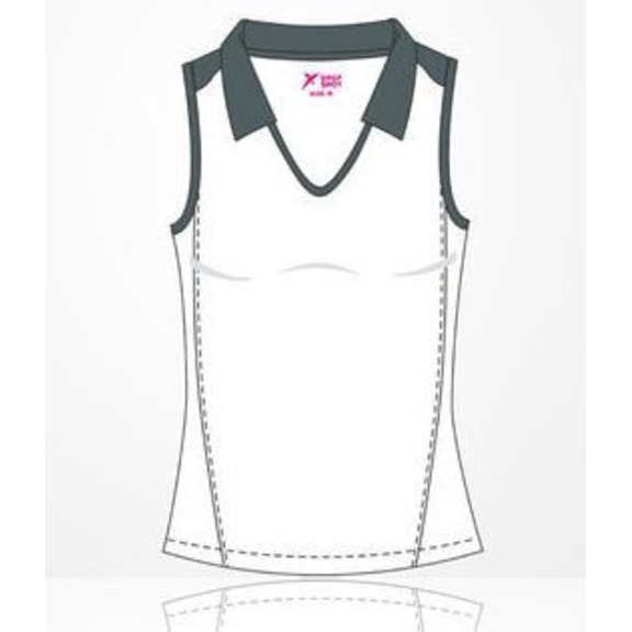 Drop Shot Polo Nisa Mujer (blanco/antracita)