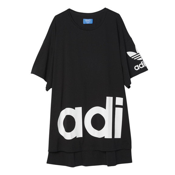 Original Adidas Frau T-Shirt Kleid Mystic Moon Rita Ora (schwarz)