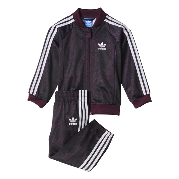 Original Adidas Chándal Superstar Snake Infantil (morado/blanco)