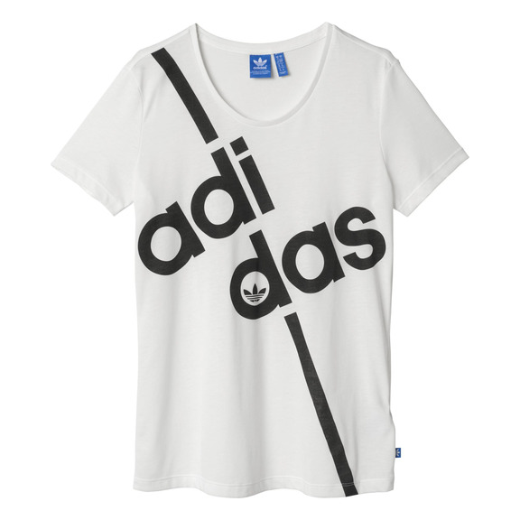 Original Damen T-Shirt Superstar Linear (weiß)