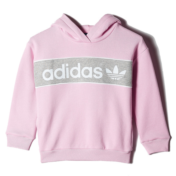 Adidas Originals Chándal Infant Basketball Kapuzen Fleece Set (rosa/gris)