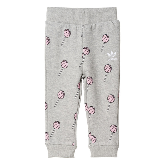 Adidas Originals Chándal Infant Basketball Kapuzen Fleece Set (rosa/gris)