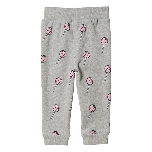 Adidas Originals Chándal Infant Basketball Kapuzen Fleece Set (rosa/gris)