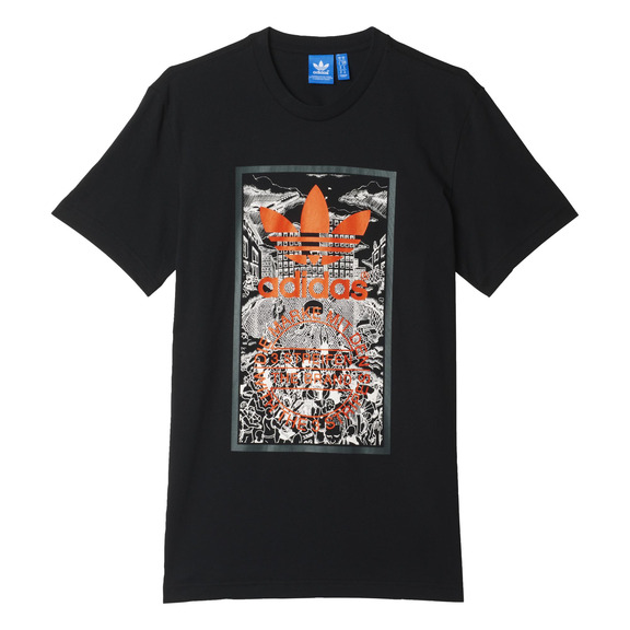 Adidas Originals Camiseta Hand Drawn Basketball (negro/naranja)
