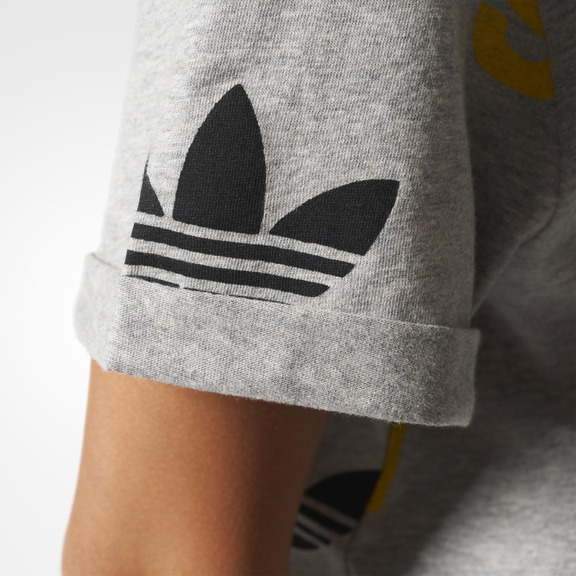 Adidas Originals Vestido Tee Kleid "Lettering" (gris)