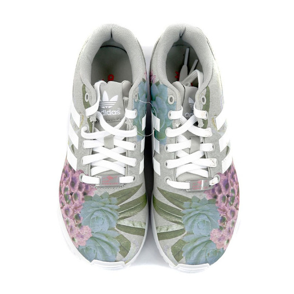 Original Adidas Mujer ZX Flux " Bouquet" (gris/white/rosa)