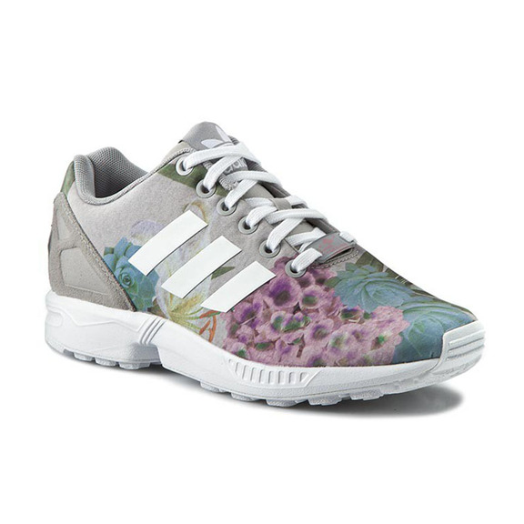 Original Adidas Mujer ZX Flux " Bouquet" (gris/white/rosa)