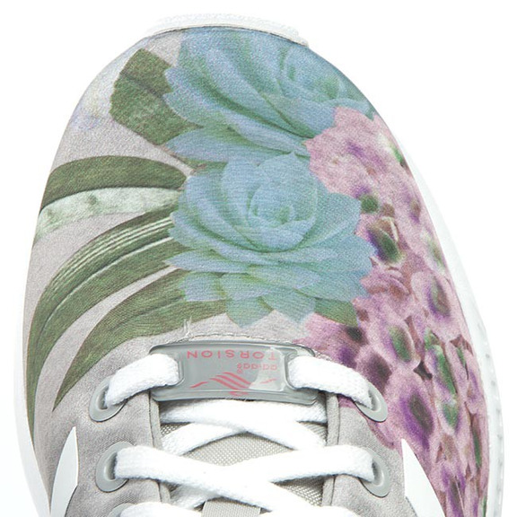 Original Adidas Mujer ZX Flux " Bouquet" (gris/white/rosa)