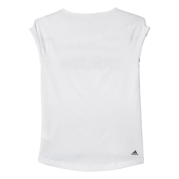 Adidas Junior Girls Schrank Fun T-Shirt (weiß/schwarz/blau)