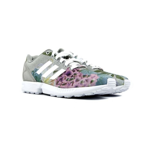 Original Adidas Mujer ZX Flux " Bouquet" (gris/white/rosa)