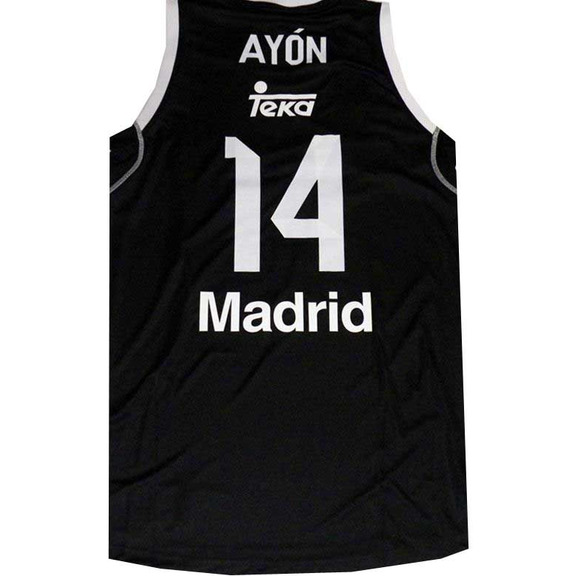Camiseta Ayón 2a Equipación Real Madrid Basket 2014 (negra)