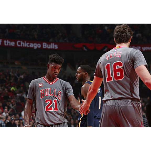 Camiseta Réplica NBA Mangas Jimmy Butler #21# Bulls