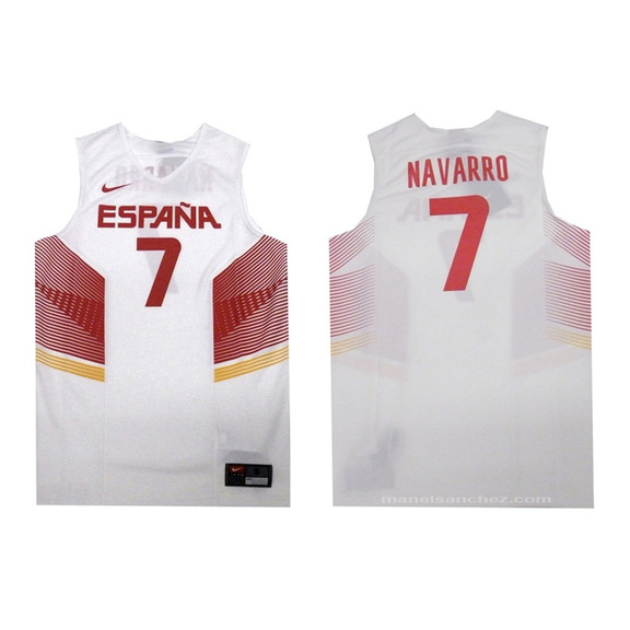 T-Shirt Réplica Navarro #7# Spanien 2014 (101/weiß/rot)