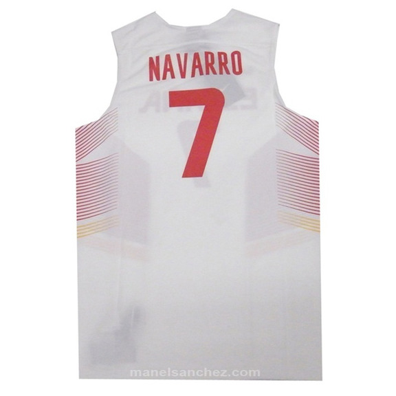 T-Shirt Réplica Navarro #7# Spanien 2014 (101/weiß/rot)