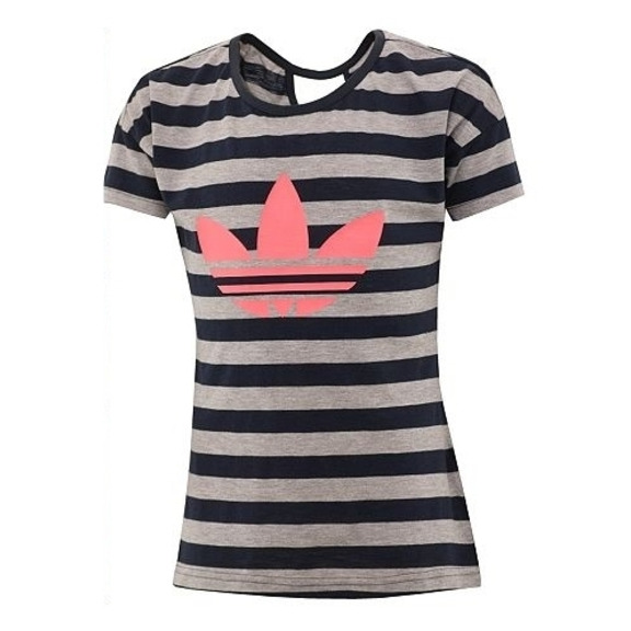 Adidas Original Fun Graphic Niña T-Shirt (gris/black/rosa)