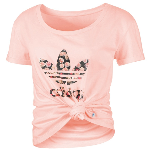 Adidas Original T-Shirt Logo Rose Woman (rosa)