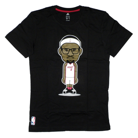 Adidas NBA Camiseta GFX Karikatur James (negro)
