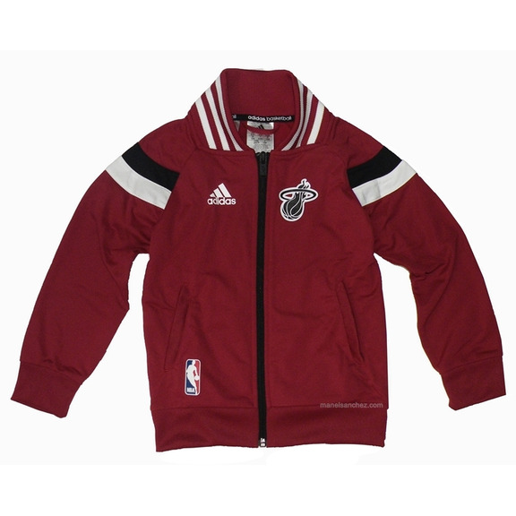 Adidas NBA Miami Winter Hoops Jacke (Granat/Weiß)