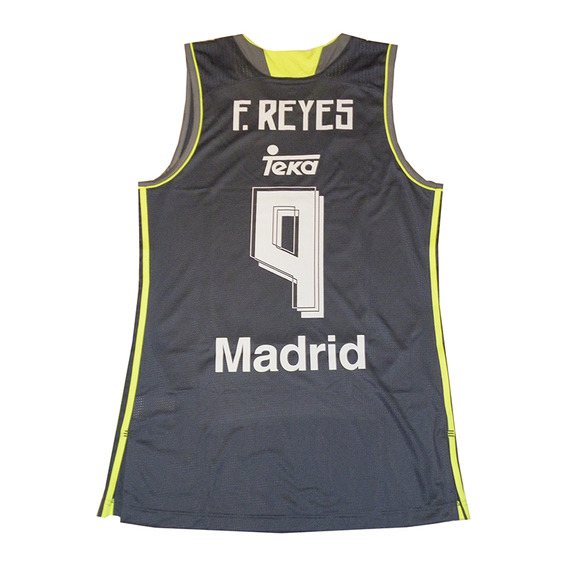 Camiseta F. Reyes #9# Real Madrid Basket 2015-2016 (gris/volt)