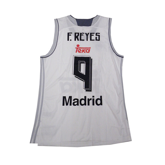 T-shirt F. Reyes #9# Real Madrid Basket 2015-2016 (blanco/gris)