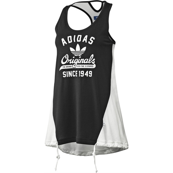 Adidas Camiseta Tirantes Mujer College Logo (schwarz/weiß)