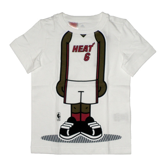 Adidas Camiseta Niño GFX Grafik Miami Heat James No 6 (blanco)