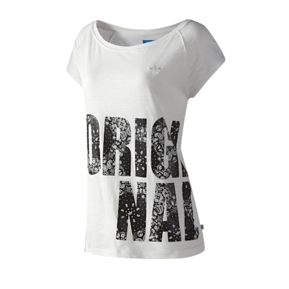 Adidas Camiseta Mujer Original Paisley (weiß/schwarz)