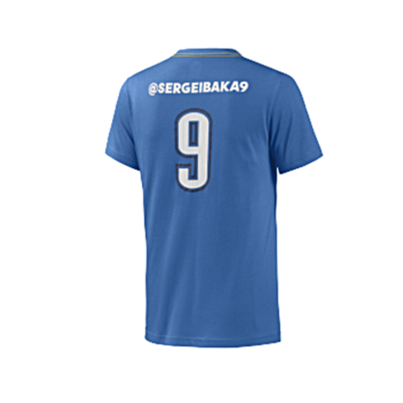 Adidas Camiseta Serge Ibaka No 9 GFX Twitter (azul/blanco)