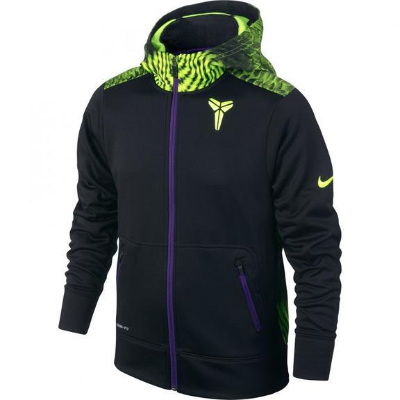 Kobe Pre FZ Hoody Child Capucha Hodadera (010/black/lima)