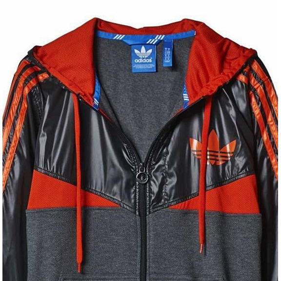 Adidas Originals Sudadera Colorado ZIP H (gris/negro/naranja)