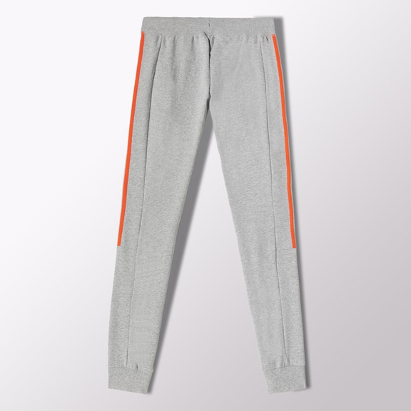Adidas Damenhose Essentials Brushed (gris/orange fluor)